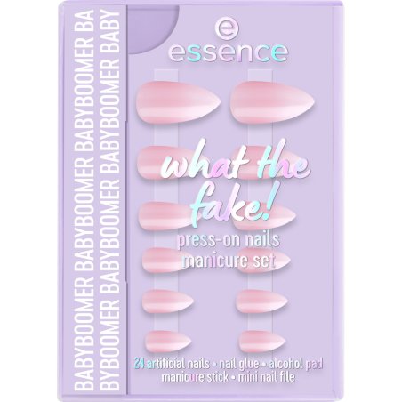 Essence what the fake! PRESS ON NAIL Ongles des mains Rose Monochromatique 24 pièce(s) Boîte