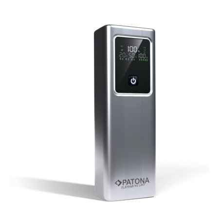 PATONA Platinum Powerbank Luxury One PD100 | 20000mAh | PD 100W | USB-C USB-A Silver Black