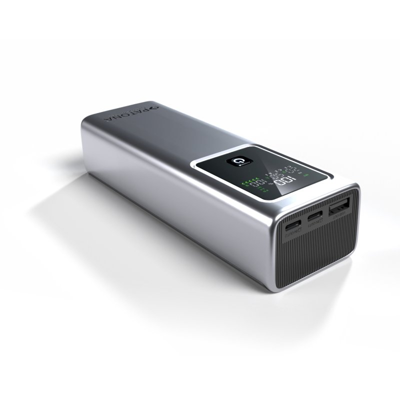 PATONA Platinum Powerbank Luxury One PD100 | 20000mAh | PD 100W | USB-C USB-A Silver Black