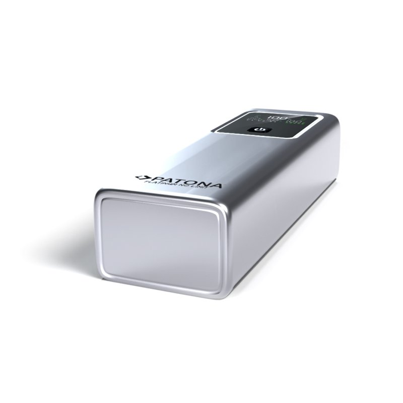PATONA Platinum Powerbank Luxury One PD100 | 20000mAh | PD 100W | USB-C USB-A Silver Black