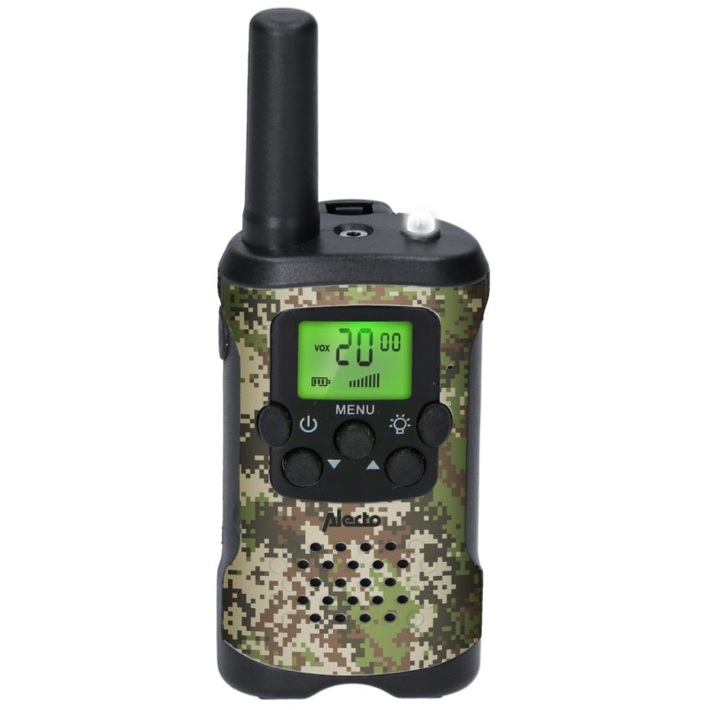 Alecto FR05CAMO - Lot de deux talkie-walkies pour enfants, Portée jusq *