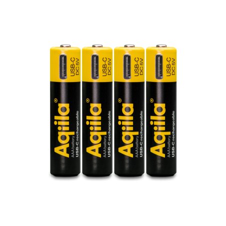 Aqiila - USB-C Rechargeable Battery - Size AAA - 600 mAh - 4 pack