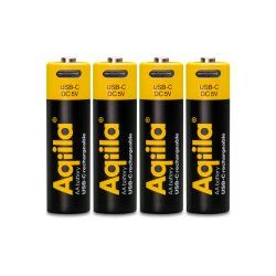 Aqiila - USB-C Rechargeable Battery - Size AA - 2000 mAh - 4 pack