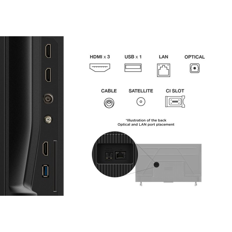 TCL V6C 43V6C TV 109.2 cm (43 ) 4K Ultra HD Smart TV Wi-Fi Metallic 260 cd/m2