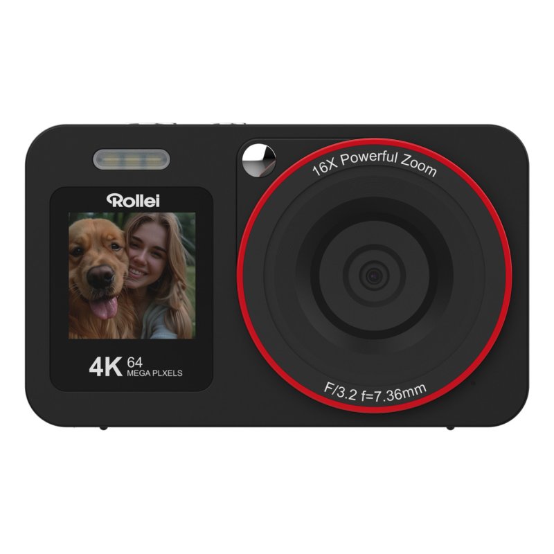 Rollei - Compactline Dual Screen Digital Camera - 64 MP - 4K