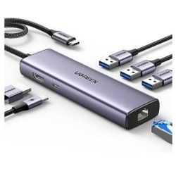 Ugreen 15598 interface hub USB 3.2 Gen 1 (3.1 Gen 1) Type-C 5000 Mbit/s Silver