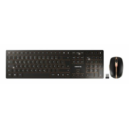 CHERRY Desktop-Set DW 9100 SLIM Wireless IT-Layout s/b