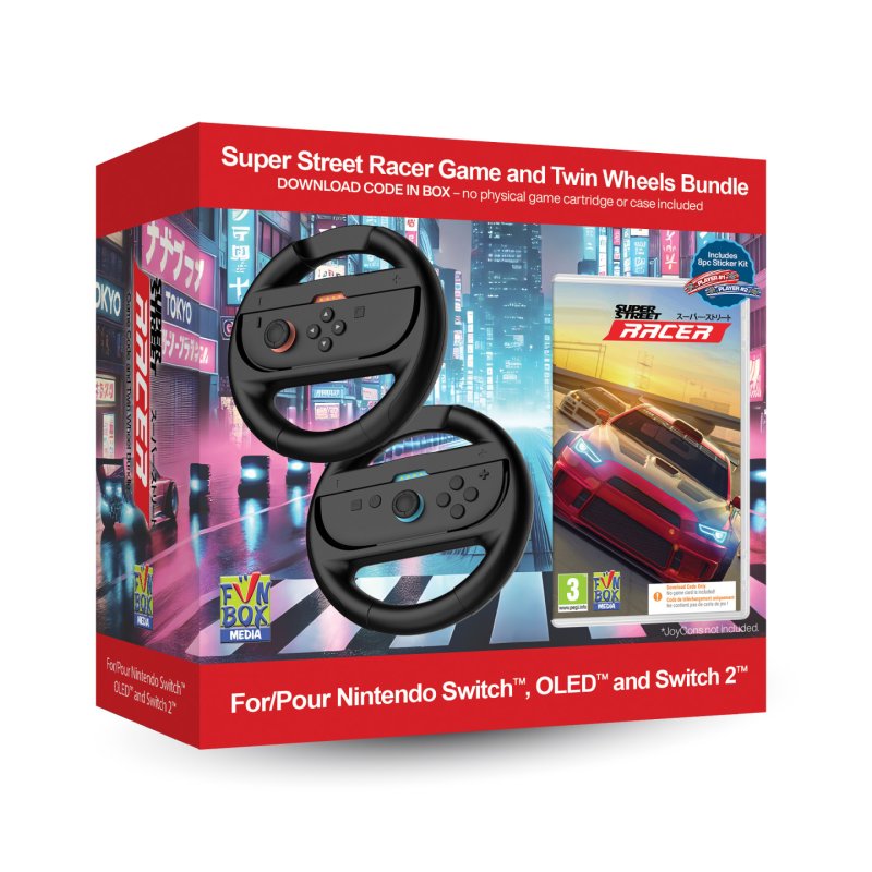 Super Street: Racer Game with Twin Racing Wheels Bundle