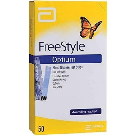 Abbott Freestyle Optium Blood Glucose Test Strips 50 Strips
