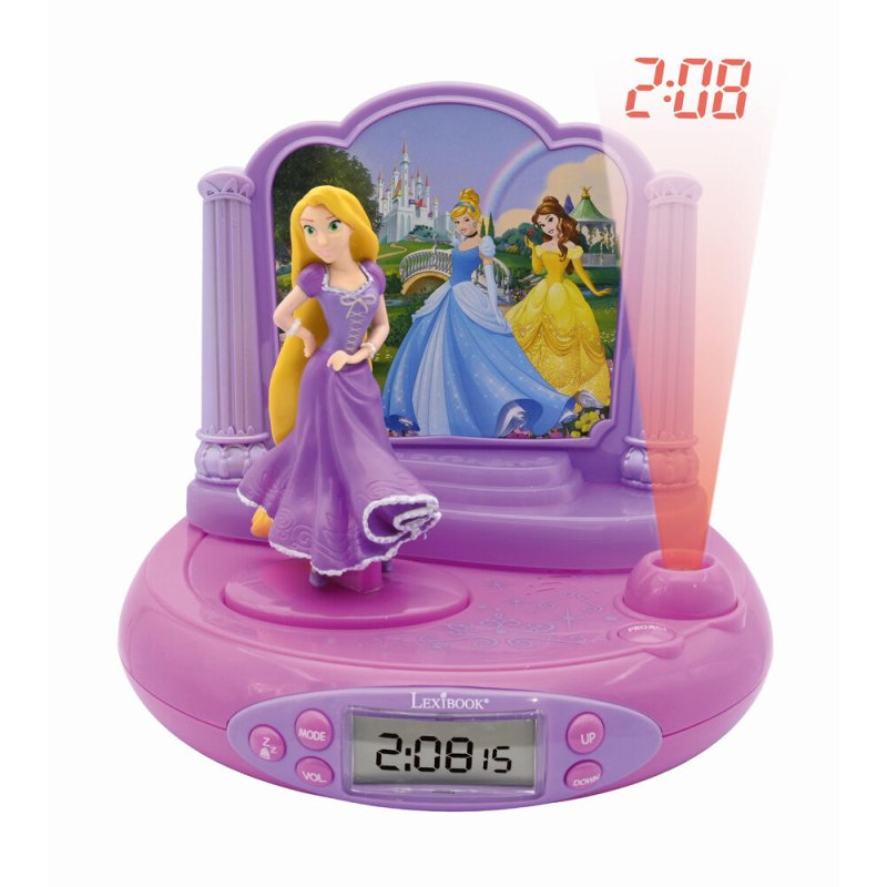 Lexibook compatible - Disney Princess Rapunzel Projector Clock with magical sounds (RP515DP)