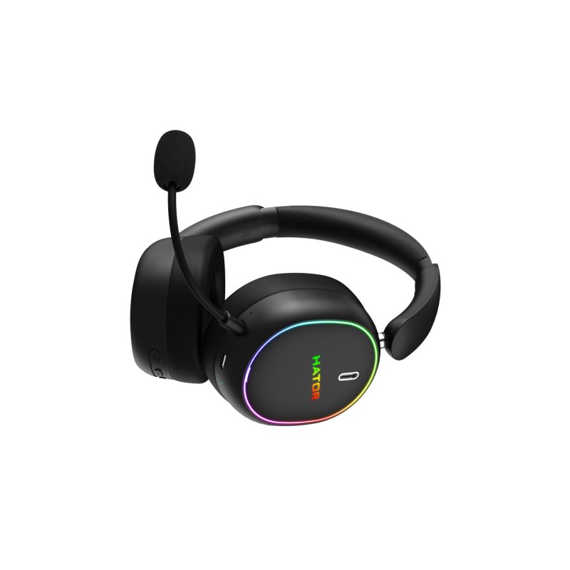 HATOR Phoenix 2 Wireless Headset Wired & Wireless Head-band Gaming USB Type-C / USB Type-A Bluetooth Black