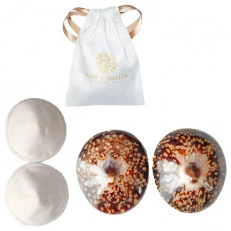 Mom's Shells Nursing Shells 1 Pair Natural Solution for Pain Relief