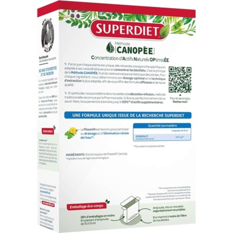 Superdiet Organic Dandelion Herbal Medicine for Drainage and Elimination