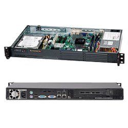 Supermicro CSE-502L-200B serveur barebone Rack (1 U) Noir