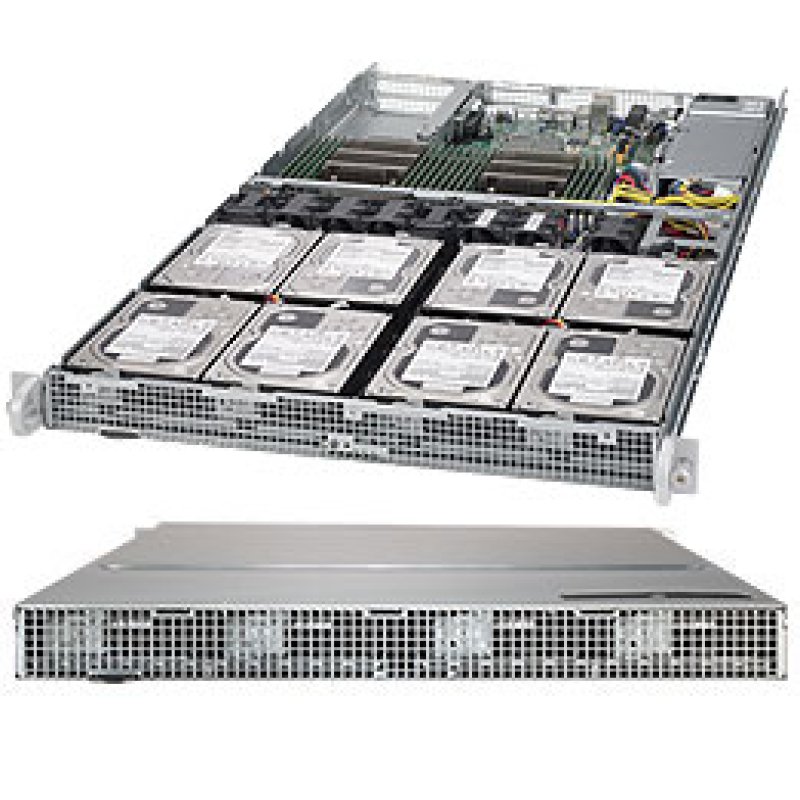 Supermicro SuperServer 6018R-TD8 Intel C612 LGA 2011 (Socket R) Rack (1U) Black