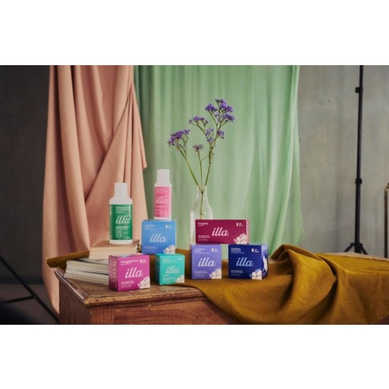 Illa Absorbent Panty Liners with 100% Cotton Surface