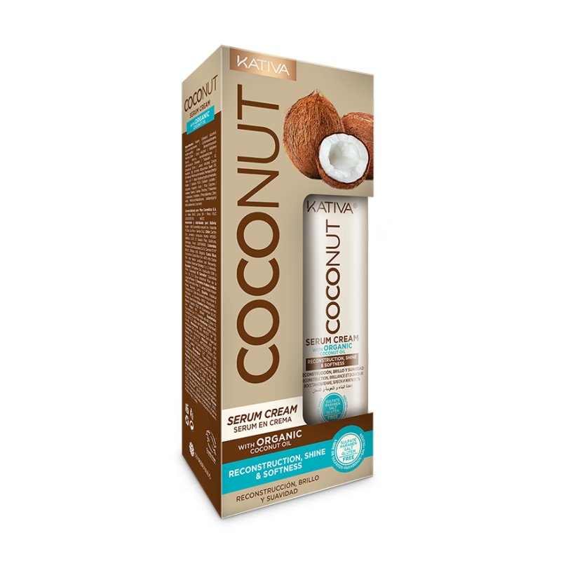 Kativa Coconut Oil Serum in Restorative and Shiny Cream 200ml