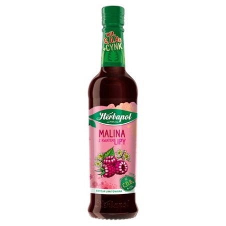 Herbapol Food Supplement Syrup with Raspberry Flavor and Lime Blossom