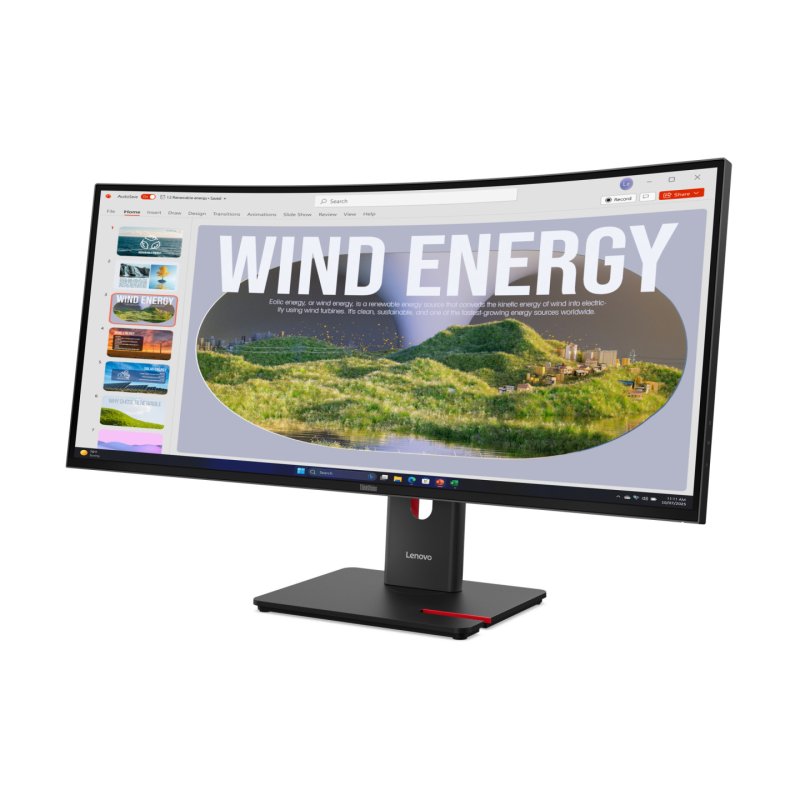 Lenovo ThinkVision T34WD-40 LED display 86.4 cm (34 ) 3440 x 1440 pixels Wide Quad HD Black