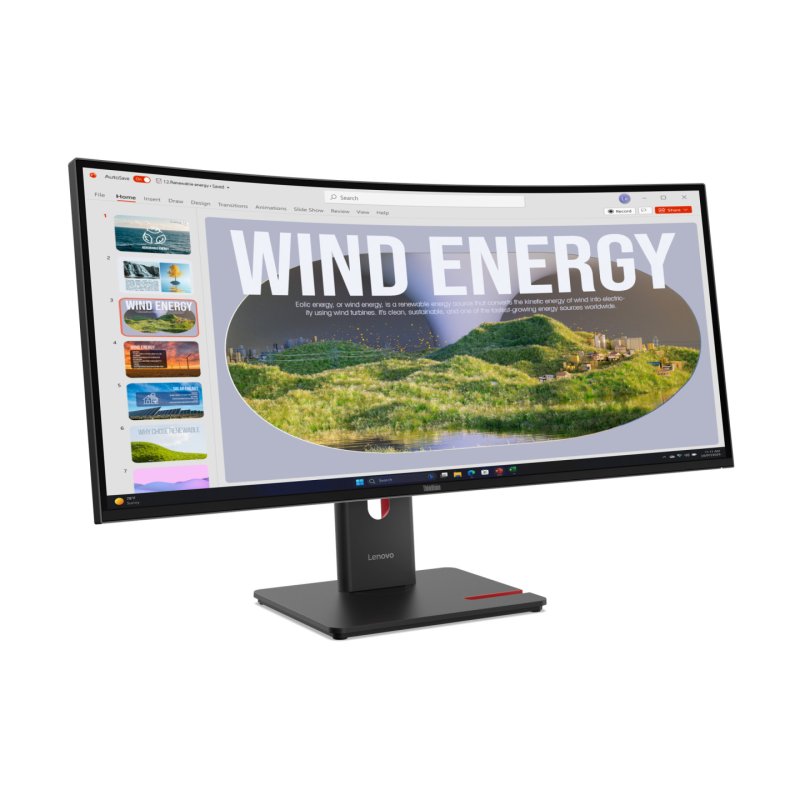 Lenovo ThinkVision T34WD-40 LED display 86,4 cm (34") 3440 x 1440 pixels Wide Quad HD Noir