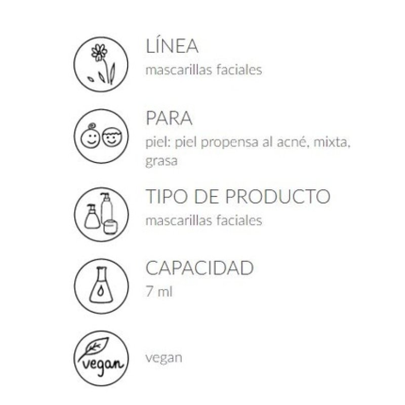 Facial Cleansing Mask with Gray Clay 7ml