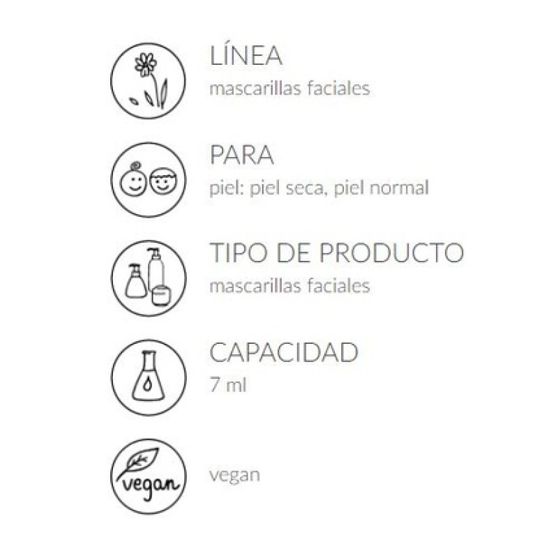 Hydrating Facial Mask with Green Clay 7ml