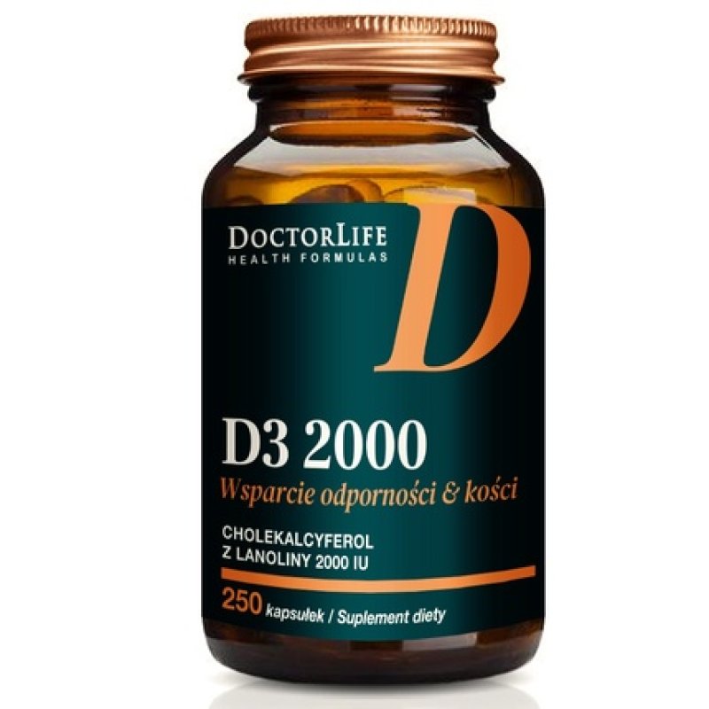 Doctor Life Doctor Lifed3 2000 Cholecalciferol From Lanolin 2000 Iu Dietary Supplement 250 Capsules