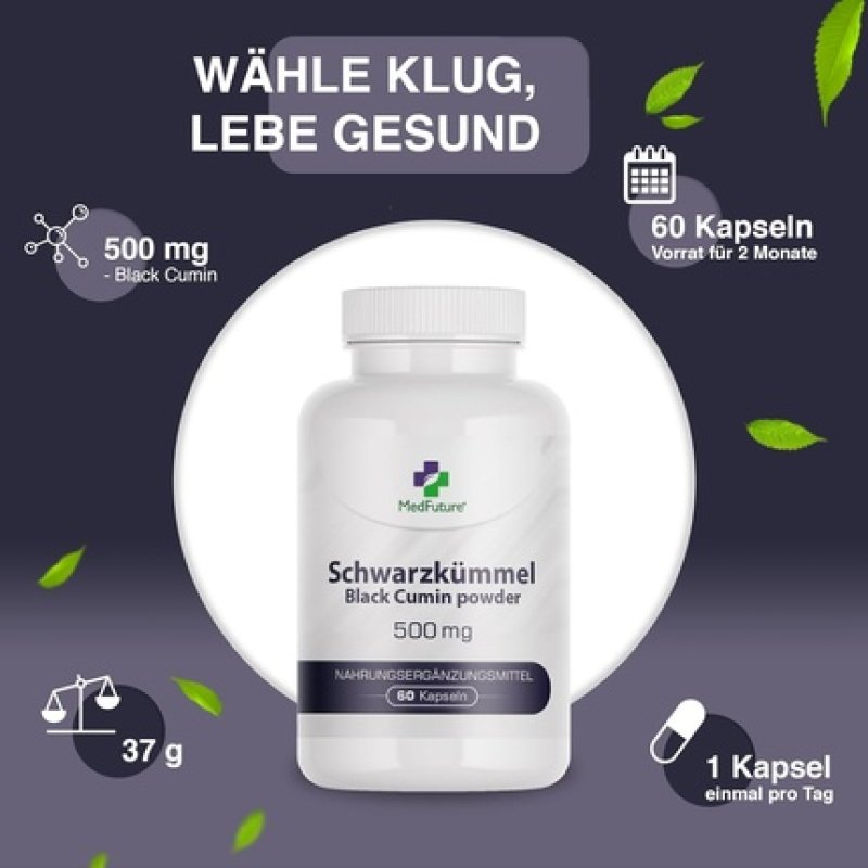 Black Cumin Extract 500mg 60 Capsules