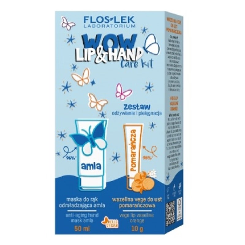 Flos-Lek Hand And Lip Hydration Set - 50ml Hand Mask And 10g Nourishing Lip Balm