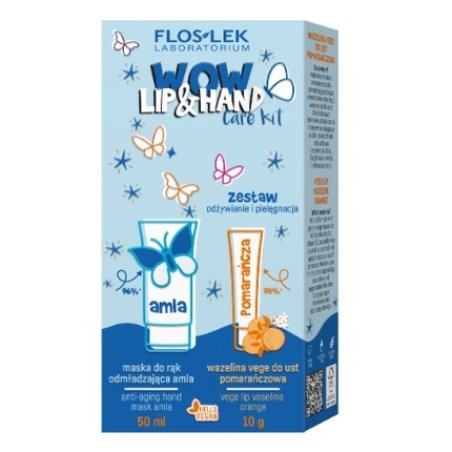 Flos-Lek Hand And Lip Hydration Set - 50ml Hand Mask And 10g Nourishing Lip Balm