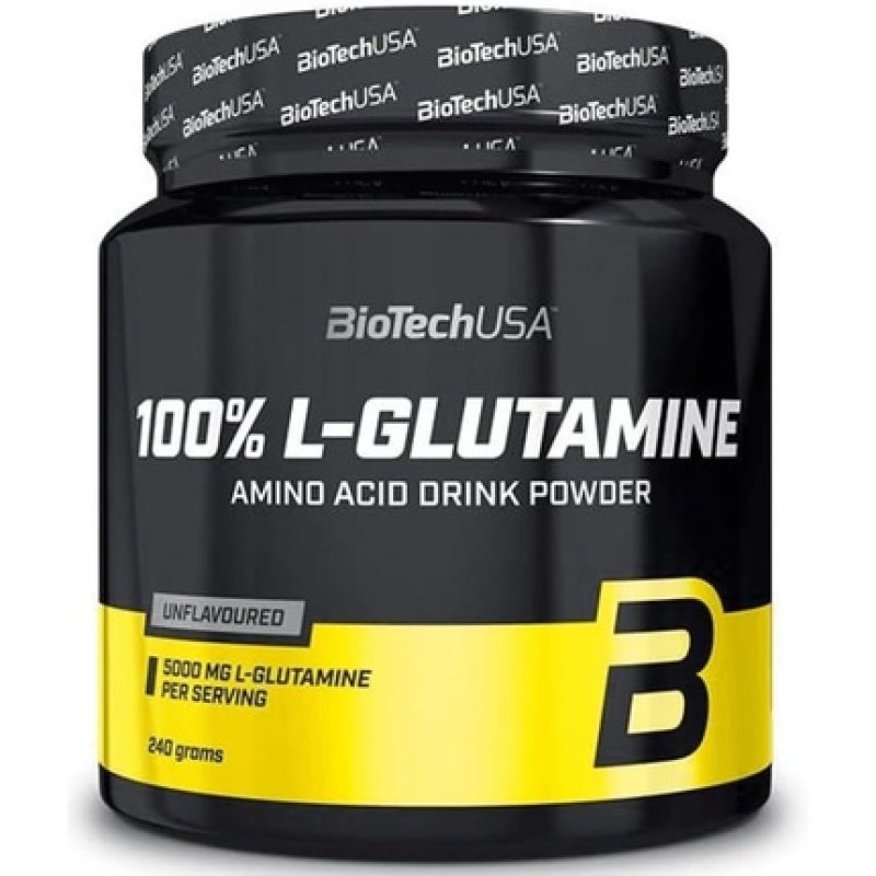 Biotechusa 100% L-Glutamine 5000mg Pure Amino Acids Unflavored Sugar-Free