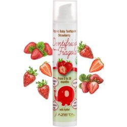 Strawberry Flavored Children's Toothpaste Organic Vegan 0 to 36 Months