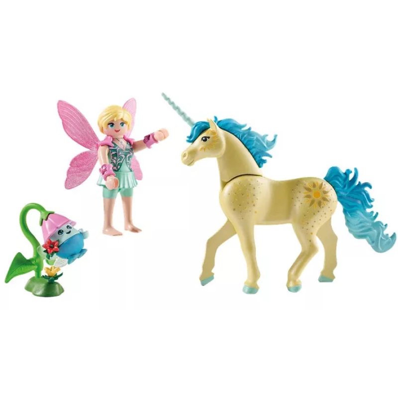 Playmobil - Collectible Unicorn: Sunshine Blossom with Fairy (71842)