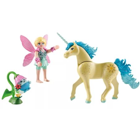 Playmobil - Collectible Unicorn: Sunshine Blossom with Fairy (71842)