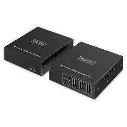 Digitus CAT Extender USB 3.2 Gen1, 5 Gbps, 4 ports : 3x USB-A / 1x USB-C, 100m