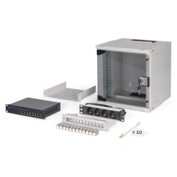 Digitus Kit réseau SOHO Pro, 254 mm (10") - 6U, 315 x 300 mm (l x p)