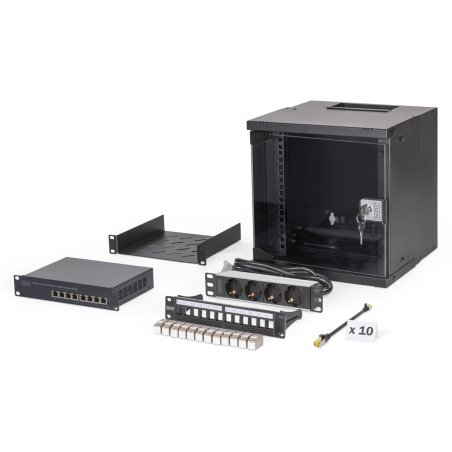 Digitus SOHO Pro network set, 254 mm (10") - 6U, 315 x 300 mm (W x D)