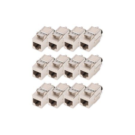 Digitus CAT 8.1 Keystone module, shielded, tool-free mounting connection - 12 pcs.