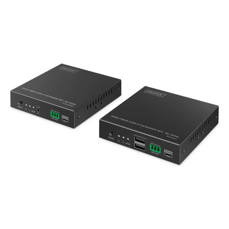 Digitus Kit d'extension KVM IP HDMI à fibre optique, 4K/60Hz