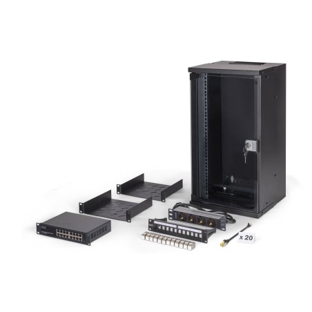 Digitus SOHO Pro network set, 254 mm (10") - 12U, 315 x 300 mm (W x D)