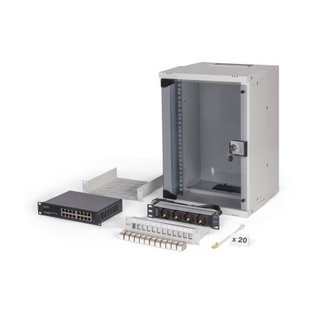 Digitus SOHO Pro network set, 254 mm (10") - 9U, 315 x 300 mm (W x D)