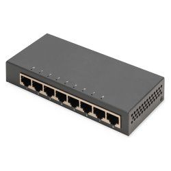 Digitus Commutateur Gigabit 8 ports, desktop, non administrable, boîtier métallique