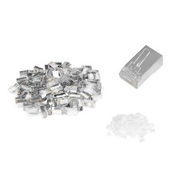 Digitus Connecteurs modulaires CAT 6 pour câbles ronds, Pass through mâle - 100 pcs.
