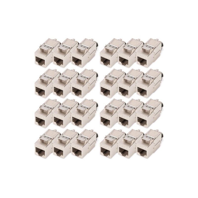 Digitus CAT 8.1 Keystone module, shielded, tool-free mounting connection - 24 pcs.