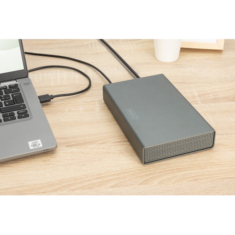 Digitus USB 3.0 hard disk enclosure, 3.5", SATA, 16TB, aluminum