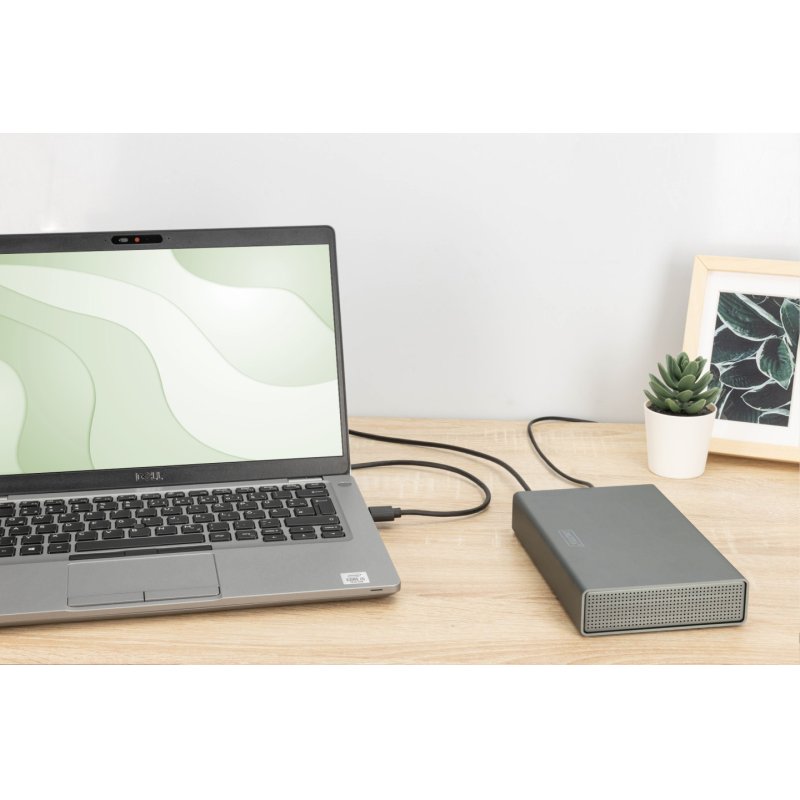 Digitus USB 3.0 hard disk enclosure, 3.5", SATA, 16TB, aluminum