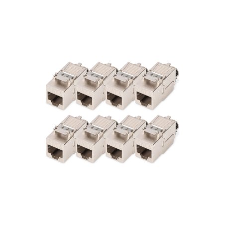 Digitus CAT 8.1 Keystone module, shielded, tool-free mounting connection - 8 pcs.