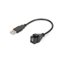 Digitus Module USB 2.0 Keystone avec câble de 16 cm (femelle/mâle)