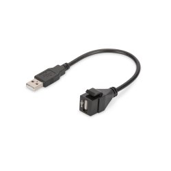 Digitus USB 2.0 Keystone Modul mit 16 cm Kabel (Buchse/Steck