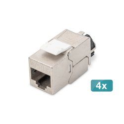 Digitus CAT 6A Keystone Module, blindé avec gestionnaire de câble intelligent - 4 pcs.